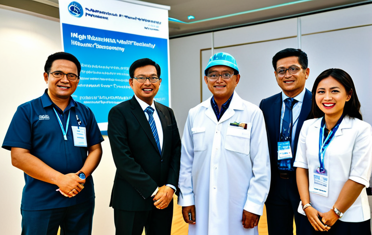 **

A Malaysian Water Association (MWA) seminar in Kuala Lumpur. Professionals in appropriate attire are networking and learning about the latest water treatment technologies. Fully clothed, professional setting, safe for work, perfect anatomy, natural proportions, high quality photography, appropriate content, modest dress.

**